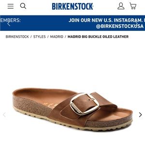 Birkenstock Madrid sandals. Worn twice. Size 7.5-7. Brown oiled leather.